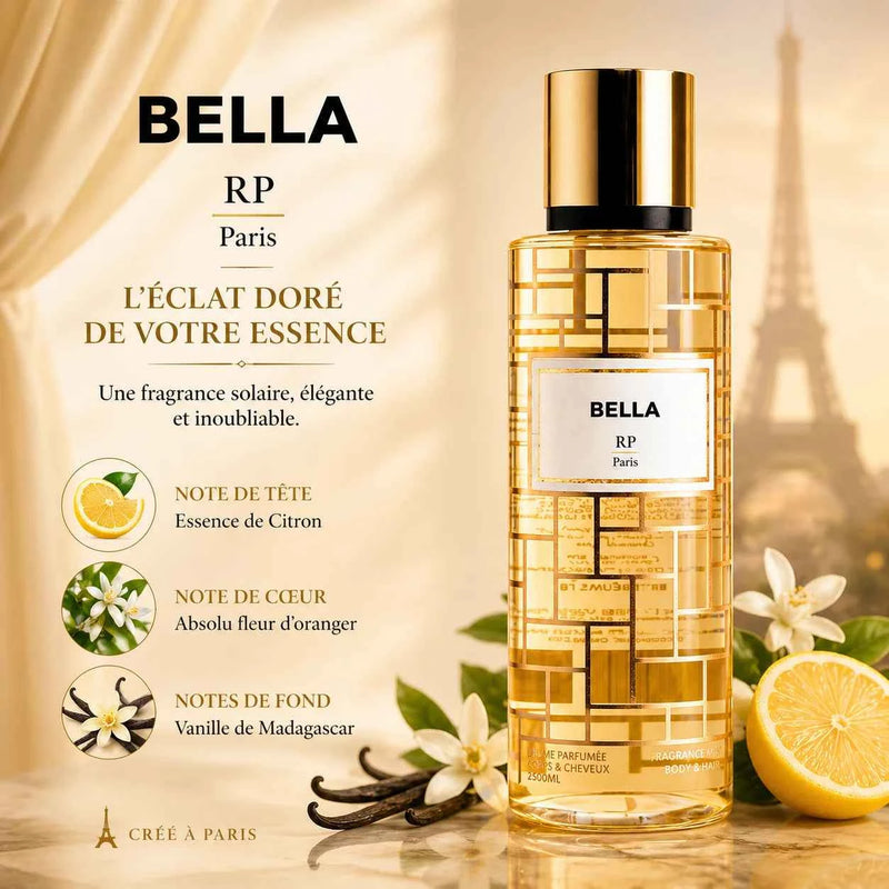 RP Paris Bella mist scour woman ML Body Spray & hair-orange blossom vanilla lemon long-held perfume woman