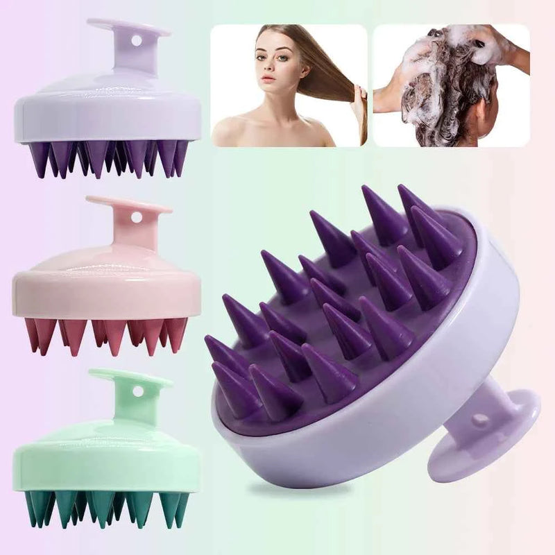 Silicone Scalp Massage Brush | Shampoo Hair & Scalp Massager for Deep Cleansing and Relaxation | ZENVRA