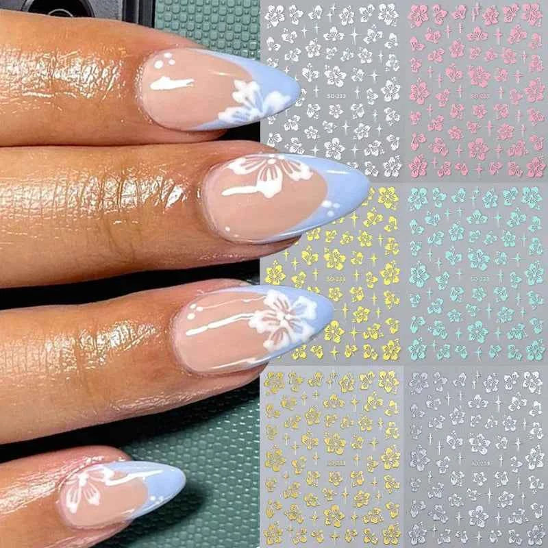 Zenvra™ Hibiscus Elegance Nail Stickers