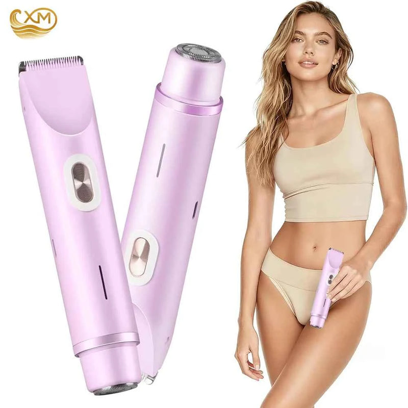Women's Dual-Head Electric Shaver | Waterproof Bikini & Body Hair Trimmer for Smooth Grooming | ZENVRA