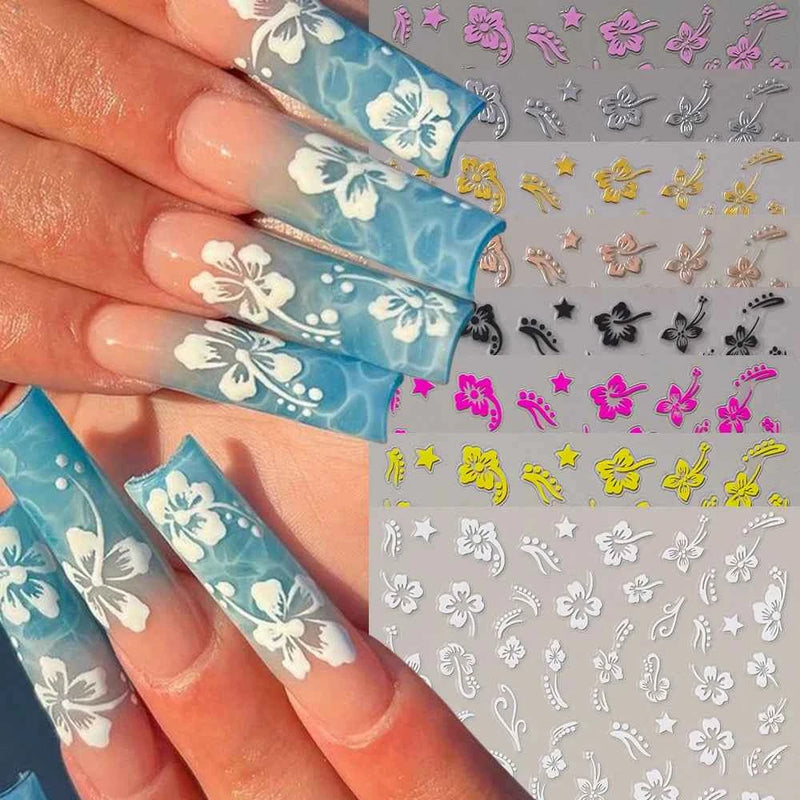 Zenvra™ Hibiscus Bloom Nail Art Collection