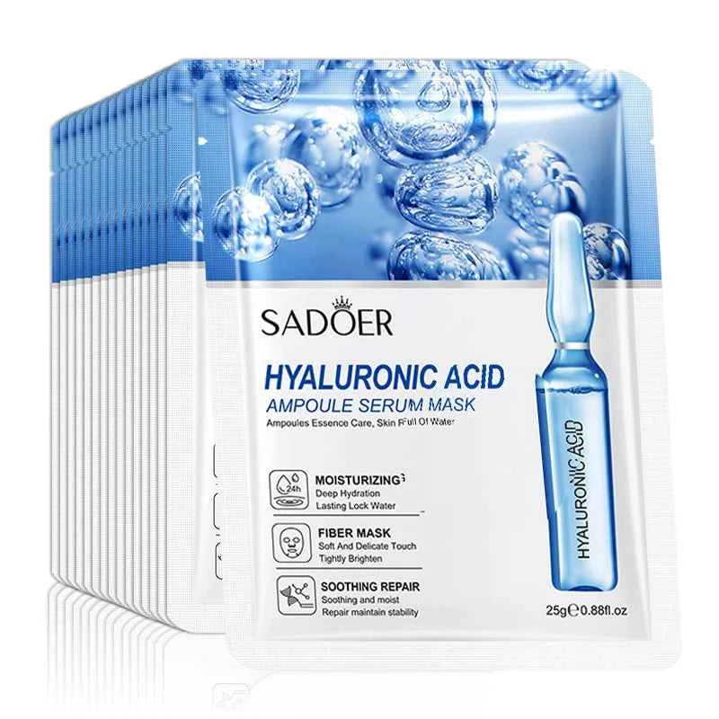 10-Piece Hyaluronic Acid Facial Mask Set | Firming, Hydrating & Moisturizing Face Masks | ZENVRA