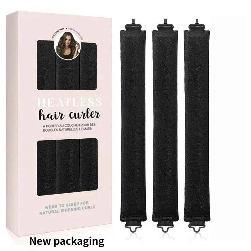 3-Piece Satin Flexi Rod Set | Heatless Overnight Curling Rods for Soft, Jumbo Curls | ZENVRA