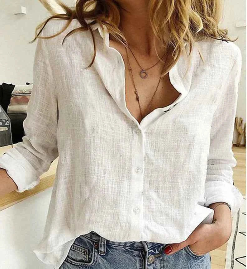 Zenvra™ Heritage Linen Oversized Shirt