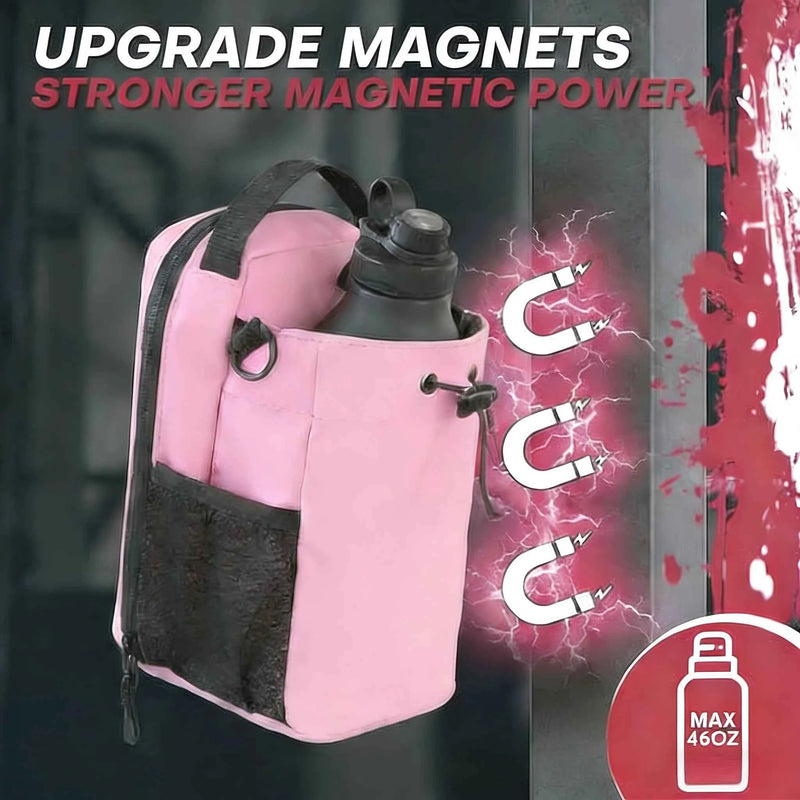 Large Capacity Magnetic Gym Bag | Water Bottle Carrier with Phone Pocket & Portable Organizer | ZENVRA
