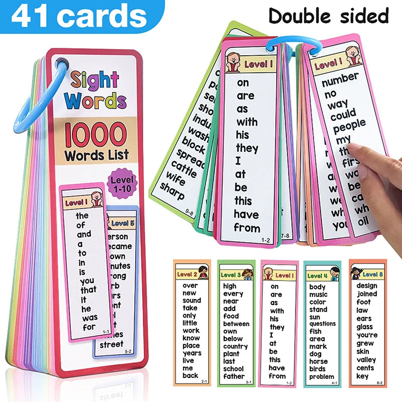 Zenvra™ WordMaster Sight Words Flash Cards | 1,000 High-Frequency Vocabulary Cards for Reading & ESL Learning