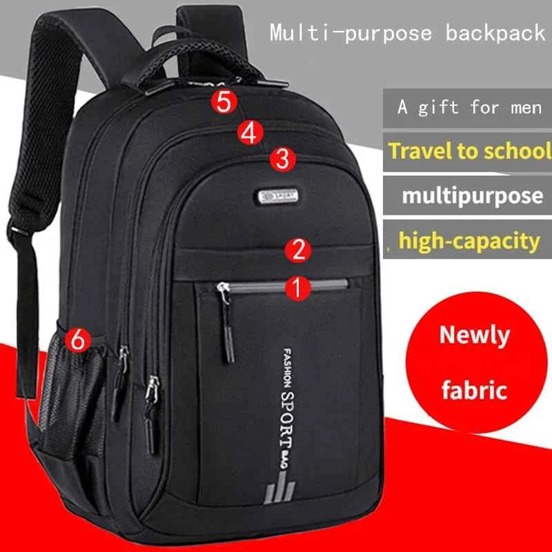 ZENVRA Large Capacity Backpack – Multi-Compartment Business & Travel Bag