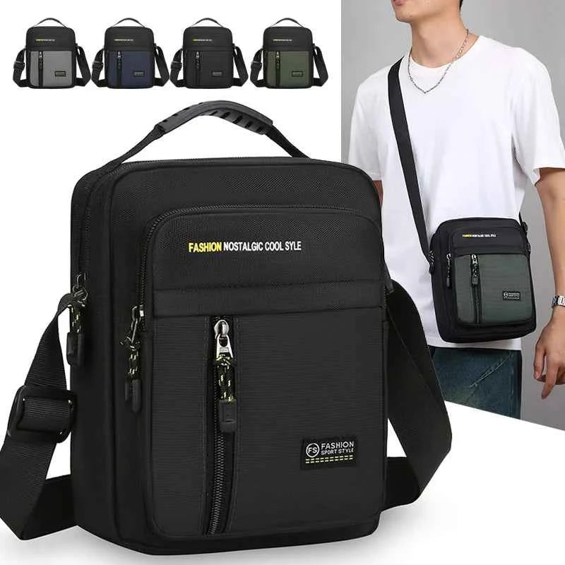 ZENVRA Men's Multi-Pocket Crossbody Bag – Large Capacity Business Shoulder Bag