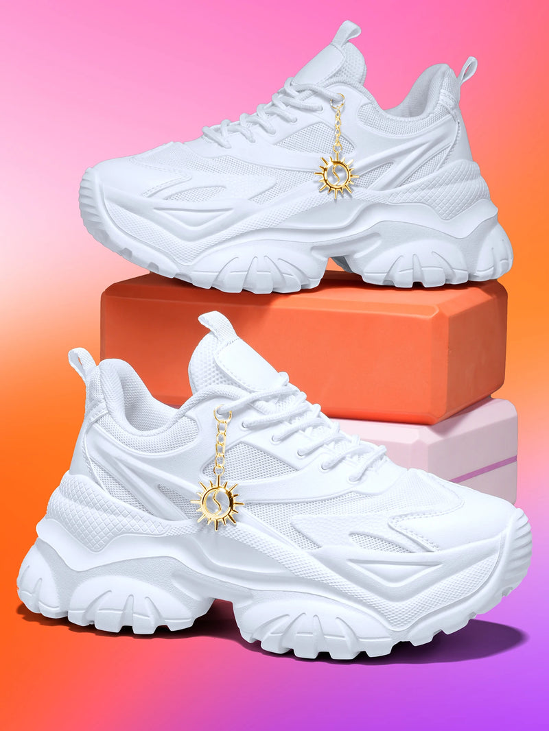 Zenvra LuxeChain Platform Sneakers – Chunky Everyday Comfort