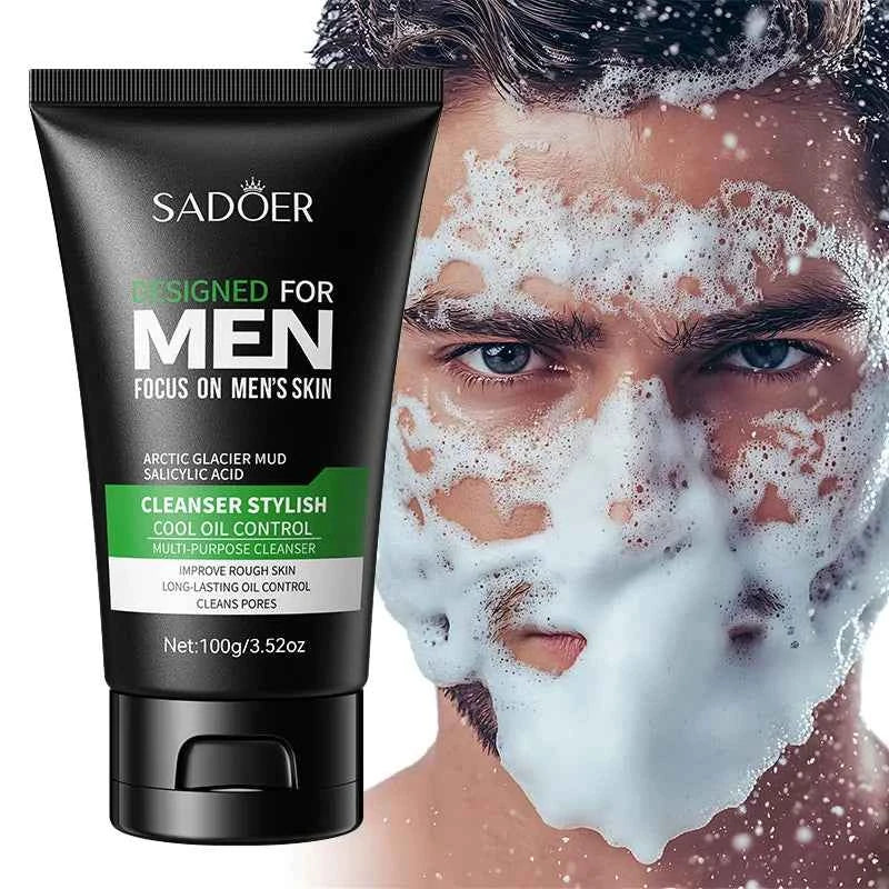 Men's Deep Cleansing Facial Cleanser | Oil Control & Hydrating Face Wash for Clear-Looking Skin | ZENVRA