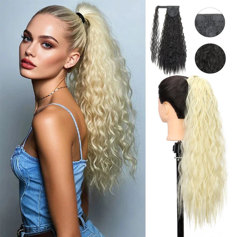 Zenvra™ Royal Curl Drawstring Ponytail Extension – 22 Inch