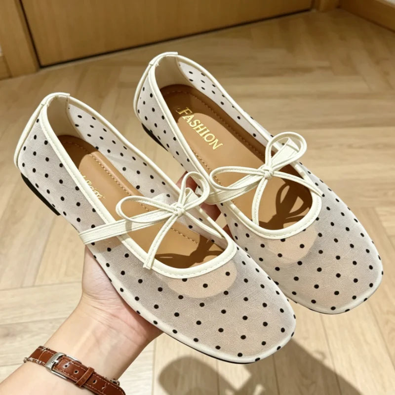 Zenvra Bella Mary Jane Flats – Breathable Mesh Comfort