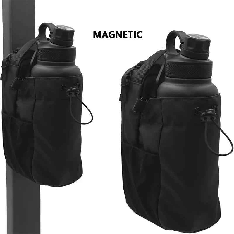Magnetic Sports Water Bottle Carrier | Multi-Function Molle Gym Bag with Strong Magnetic Hold | ZENVRA