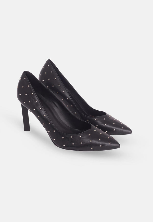 Callisia Pumps Damen Leder Schwarz - High Heel 9,5 cm