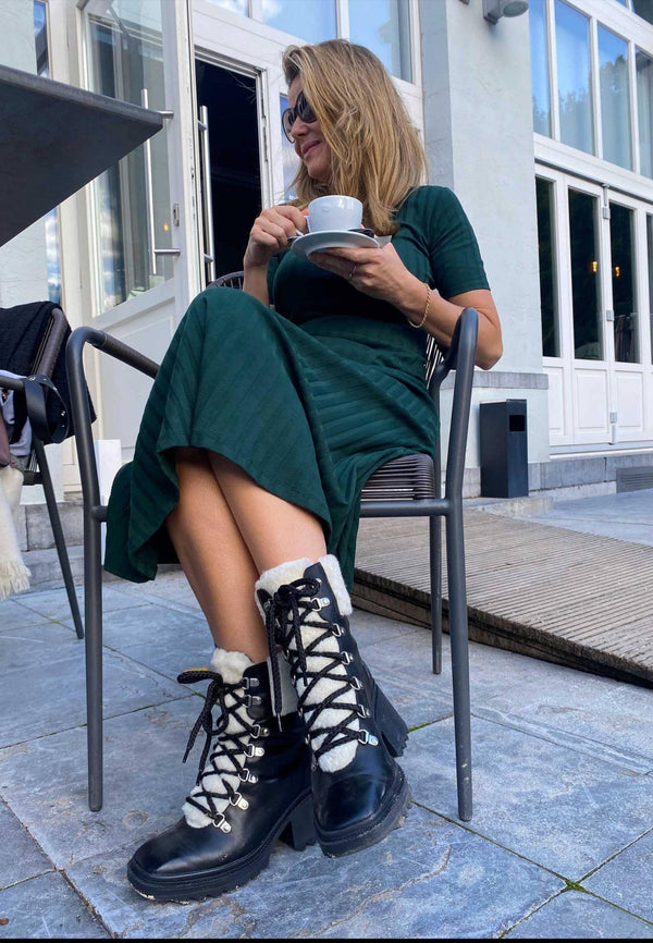 Cassia Combat Boots | Schwarz